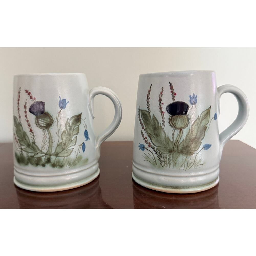 Buchan Portobello Thistle Stoneware Tankard Mugs - Set of 2 - 187/20 - Scotland - Picture 2 of 10